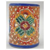 TALAVERA CERAMIC FLOWER POT MEXICO