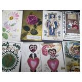 14 Antique Postcards Unused