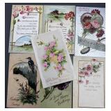 7 Antique Postcards 5 Unused 2 Appear Unused But