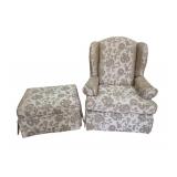 Wing Back Chair with Ottoman Corinthian Furniture