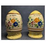 Vintage Japanese Porcelain Flour & Sugar Shakers