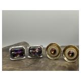 Iridescent Rainbow Cufflinks Signed