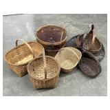 Box Lot of Large Baskets, Apple Bushel, White