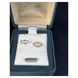 VTG NOS 14k Yellow Gold Baby Hoops in Original