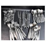 Large Lot of Heavy Cambridge Stainless Flatware