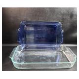 Baking Dishes Blue AnchorHocking Clear Pyrex