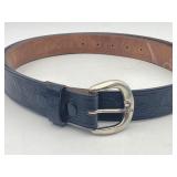 MENï¿½S BLACK LEATHER EAGLE THEMED BELT LIKE NEW 48