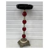 VINTAGE MCM RUBY RED ASH TRAY STAND HOLLYWOOD