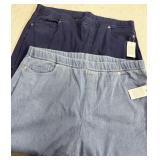 2 Pair Ladies New Lands End Starfish Jeans Size