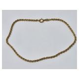 10k Gold Rope Chain Bracelet .7g