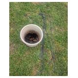 Ceramic Flower Pot and Porch Shepard Hooks+