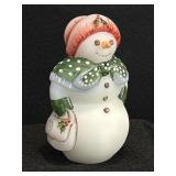 Fenton 95th Anniv. 4ï¿½ Mrs Snowman Satin Glass