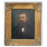 Antique Portrait of Man on Board Originsl