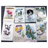 21 Antique Postcards