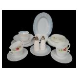 31 pc Macbeth Evans Opalescent Petalware Florette