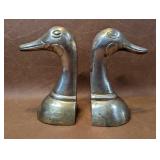 Vintage Brass Duck Bookends