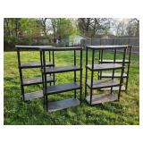 4 Plastic Storage Shelves