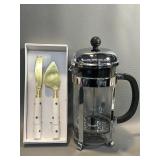 Bodum 4 Cup French Press & New Cheese Knives