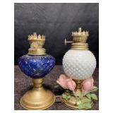 PAIR SMALL OIL LAMPS