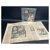 LA Times Elvis Presley Death Paper + TV Magazine