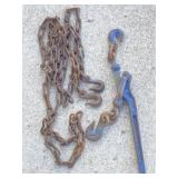 14 FT. LOG CHAIN W/ REPAIRED WELDED LINK & CHAIN