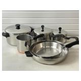 Vintage Stainless Steel Pots & Pans Revere Ware &