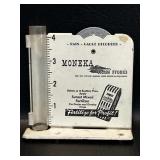 Vintage Advertising Rain Guage Monika Farm Stores