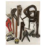 HAND TOOLS PIPE WRENCHES, LARGE CHANNEL LOCKS, C-