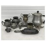 Lot of Vintage Pewter, Silverplate, Club Aluminum