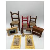 WOOD DOLL & DOLLHOUSE FURNITURE & MINIATURES