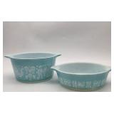 Pyrex Turquoise Amish Butterprint Casserole