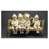 Antique German Porcelain Bisque Figurine Girls on