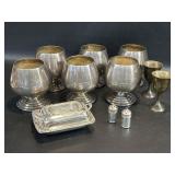 Wm Rogers Silverplate Brandy Snifters, Small