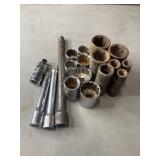 3/4 IN. DRIVE METRIC SOCKETS W/ SOME DEEP WELL