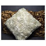 (2) PIER ONE Square Ruffle 16" Throw Accent