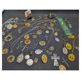 Religious Catholic Pendants, Coins +++