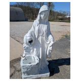 Lighted Garden Fountain of Mary, With Pump