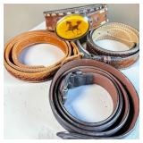 Belts w/ Hand Painted Buckle Russian ? Belts are