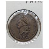 1863 I OWE YOU CIVIL WAR TOKEN