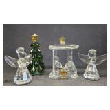 Crystal Nativity, Christmas Tree & Angels