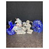 6 CERAMIC UNICORNS
