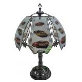 OK Lighting 6 Panel Nascar Racing Table Lamp