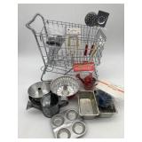 METAL MINIATURES DOLL HOUSE COOKWARE, SHOPPING