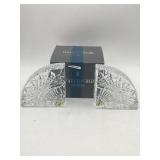 WATERFORD CRYSTAL QUADRANT BOOKENDS W/ LISMORE