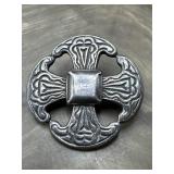 Vintage Silver Celtic Cross Brooch