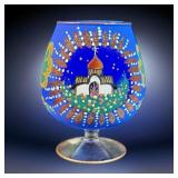 Hand Painted Brandy Glass from Russia