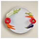 Platter w/ 3D Vegetable Design Italy