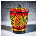 Small Russian Lacquered Canister