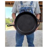 Large 16" Vintage Cast Iron Skillet Pan W/ Heat