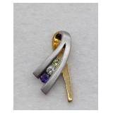 14K TWO TONE GOLD BRILLIANT GEMSTONES DIAMOND